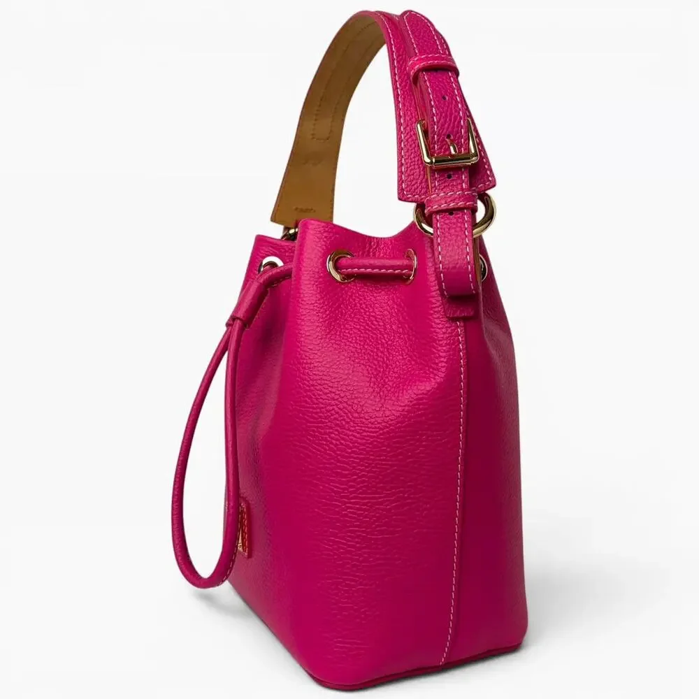 Dooney & Bourke Lucca Small Drawstring Bag Fuchsia
